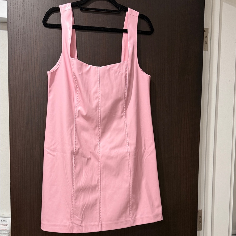 Show Me Your MuMu Pink Leather Mini Dress - Picture 2 of 6
